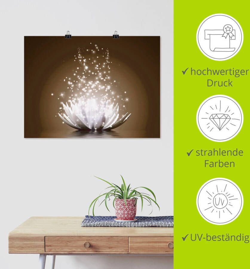 Artland Artprint Magie van de lotusbloem als artprint op linnen poster muursticker in verschillende maten