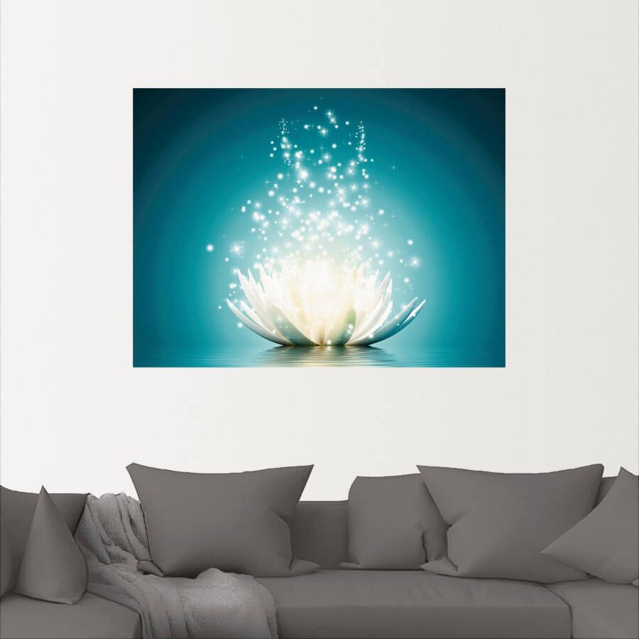 Artland Artprint Magie van de lotusbloem als artprint van aluminium artprint voor buiten artprint op linnen poster muursticker