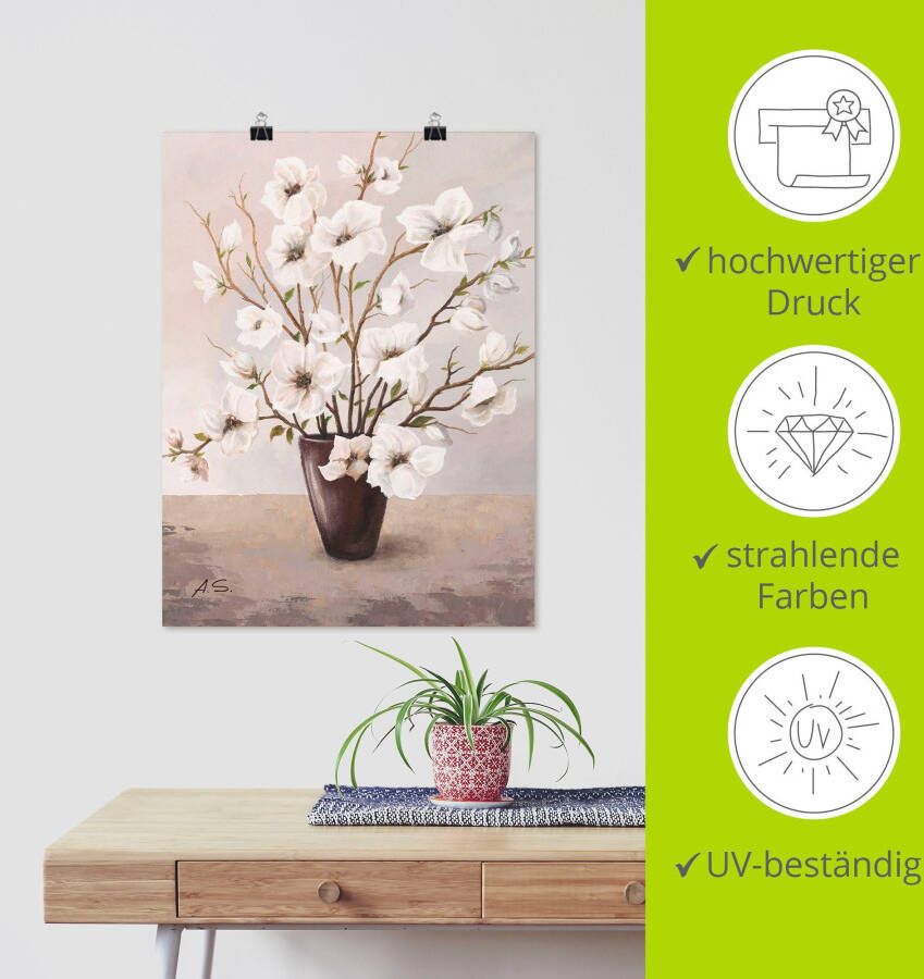 Artland Artprint Magnolia's als artprint op linnen poster in verschillende formaten maten