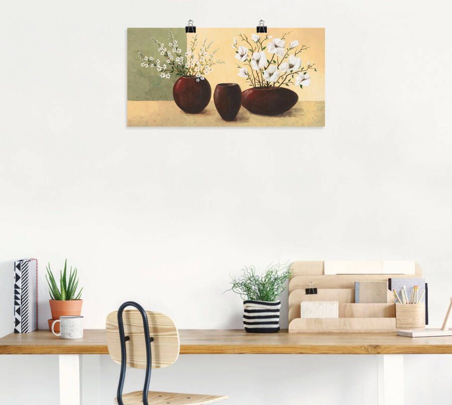 Artland Artprint Magnolia's als artprint van aluminium artprint voor buiten artprint op linnen poster muursticker