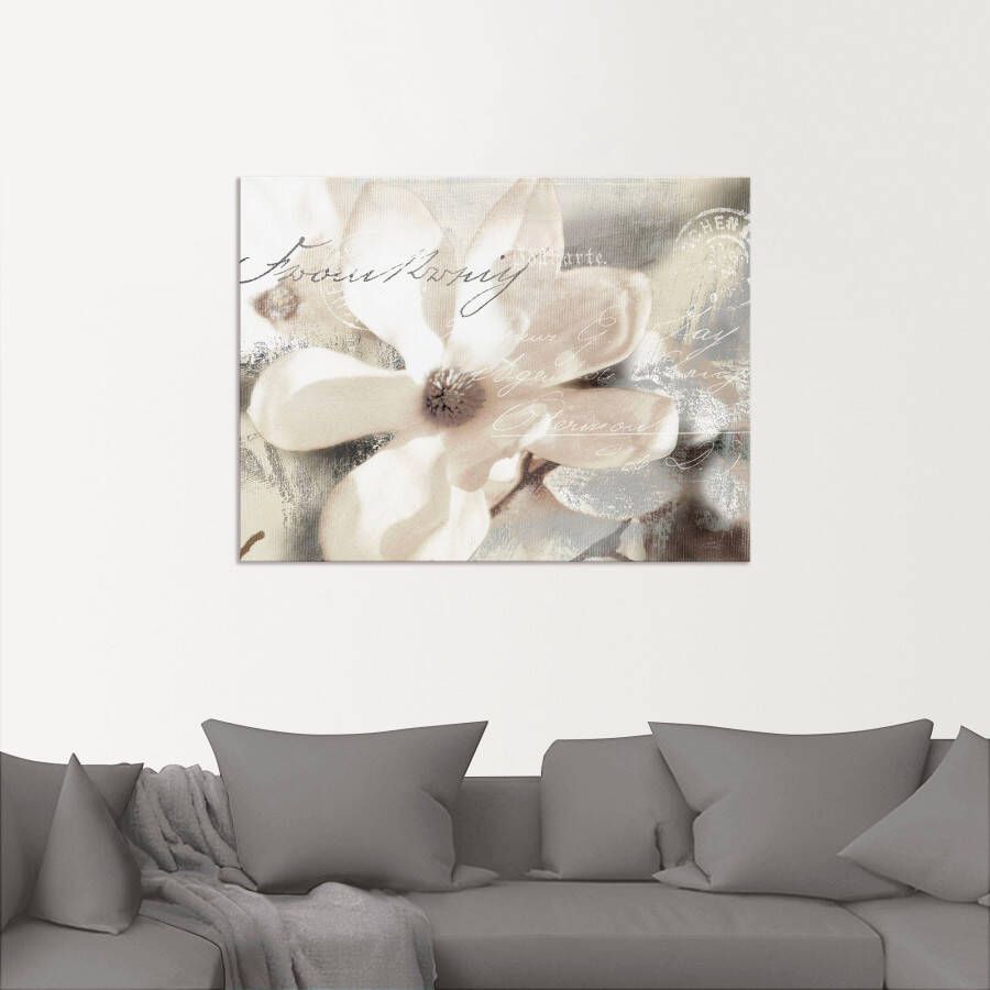 Artland Artprint Magnolie_Detail als artprint van aluminium artprint voor buiten artprint op linnen poster muursticker