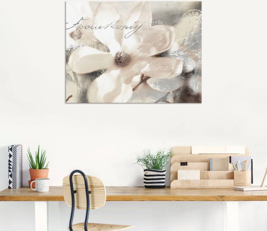 Artland Artprint Magnolie_Detail als artprint van aluminium artprint voor buiten artprint op linnen poster muursticker