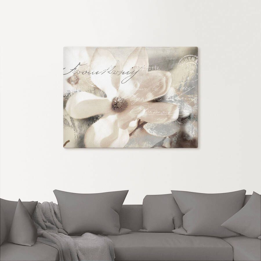 Artland Artprint Magnolie_Detail als artprint van aluminium artprint voor buiten artprint op linnen poster muursticker