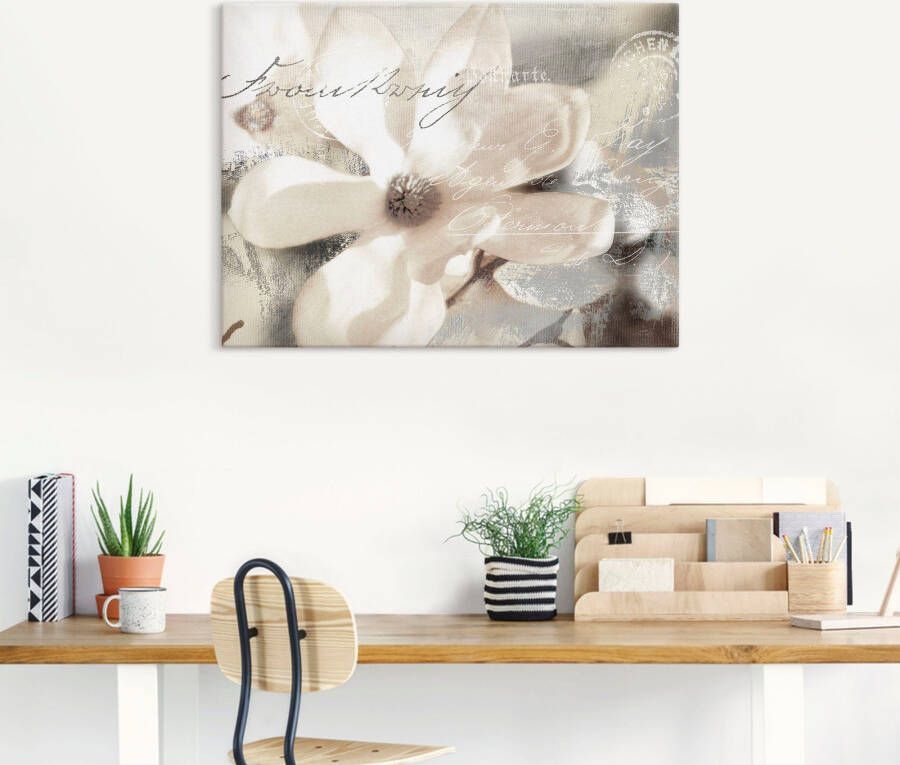 Artland Artprint Magnolie_Detail als artprint van aluminium artprint voor buiten artprint op linnen poster muursticker