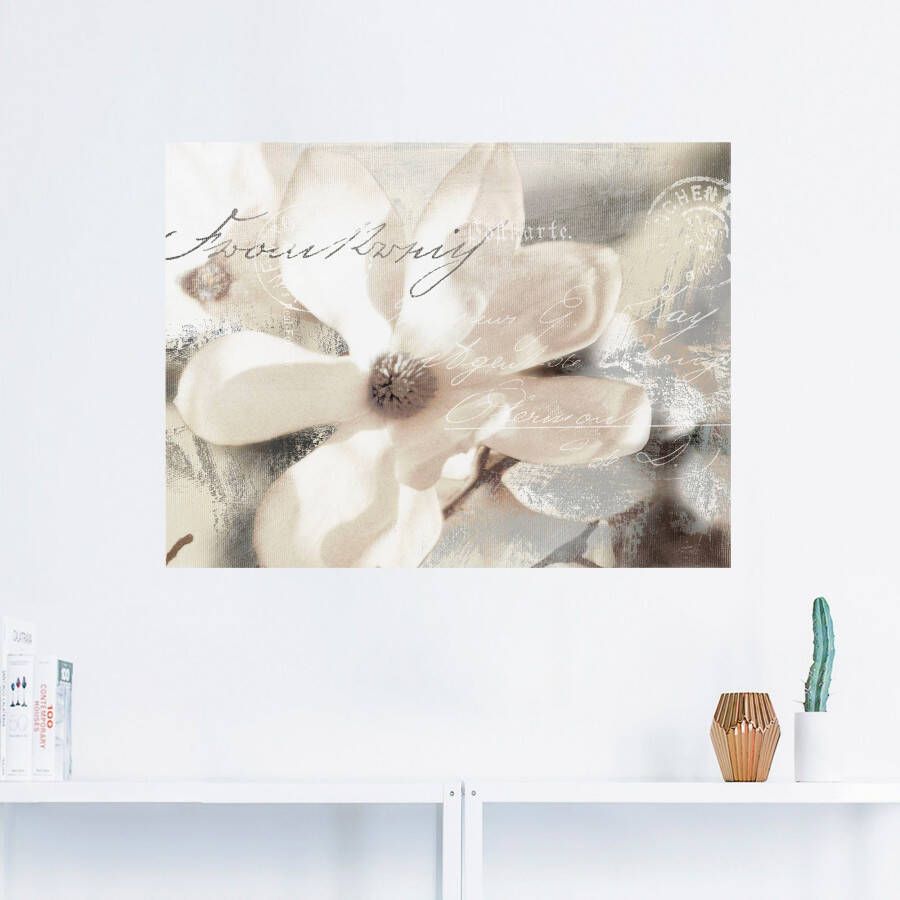 Artland Artprint Magnolie_Detail als artprint van aluminium artprint voor buiten artprint op linnen poster muursticker