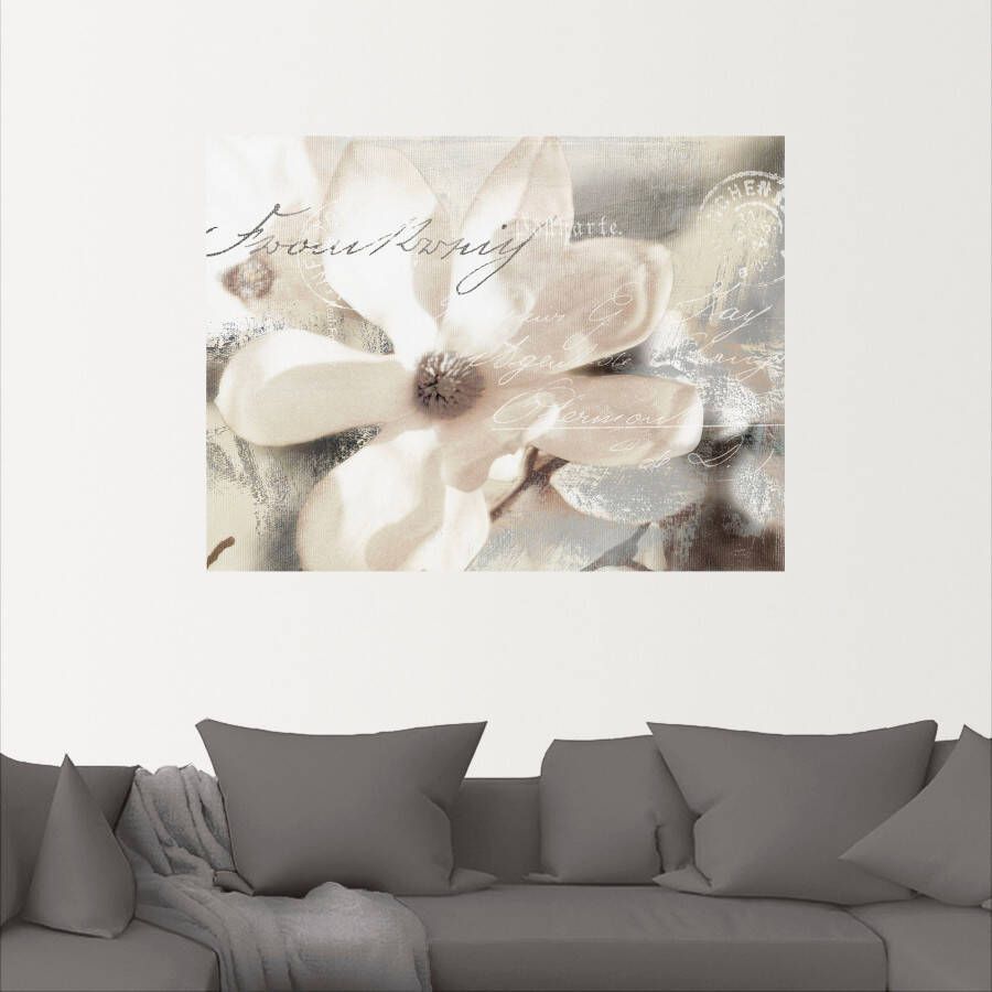 Artland Artprint Magnolie_Detail als artprint van aluminium artprint voor buiten artprint op linnen poster muursticker