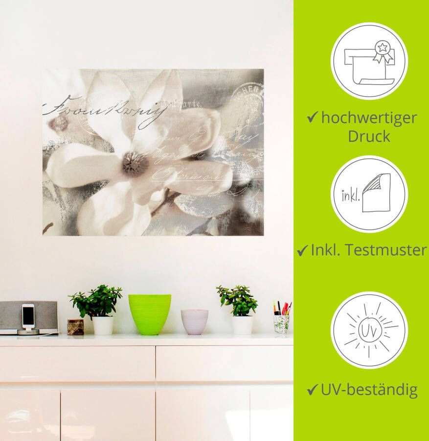 Artland Artprint Magnolie_Detail als artprint van aluminium artprint voor buiten artprint op linnen poster muursticker