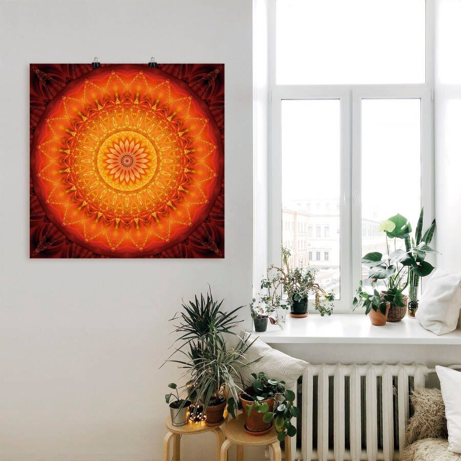 Artland Artprint Mandala energie 1 als artprint op linnen poster muursticker in verschillende maten