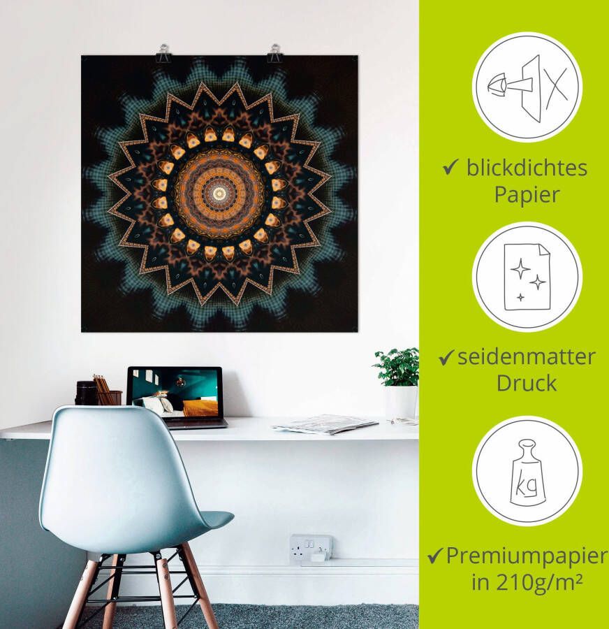 Artland Artprint Mandala kosmisch bewustzijn als artprint van aluminium artprint voor buiten artprint op linnen poster muursticker