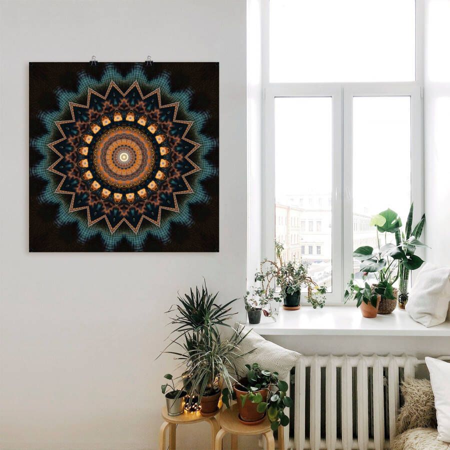 Artland Artprint Mandala kosmisch bewustzijn als artprint van aluminium artprint voor buiten artprint op linnen poster muursticker - Foto 2