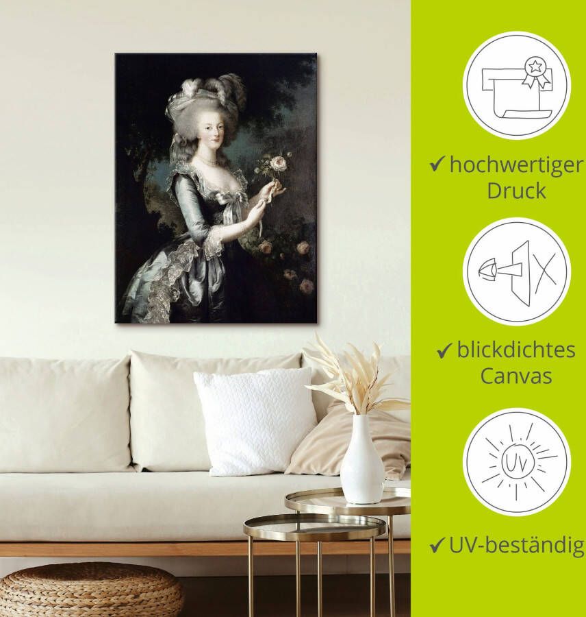 Artland Artprint Marie Antoinette 1783 als artprint van aluminium artprint voor buiten artprint op linnen poster in verschillende maten. maten