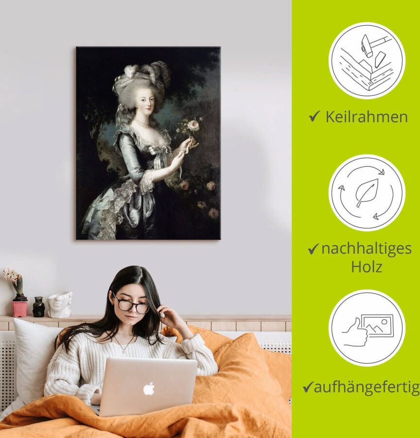 Artland Artprint Marie Antoinette 1783 als artprint van aluminium artprint voor buiten artprint op linnen poster in verschillende maten. maten