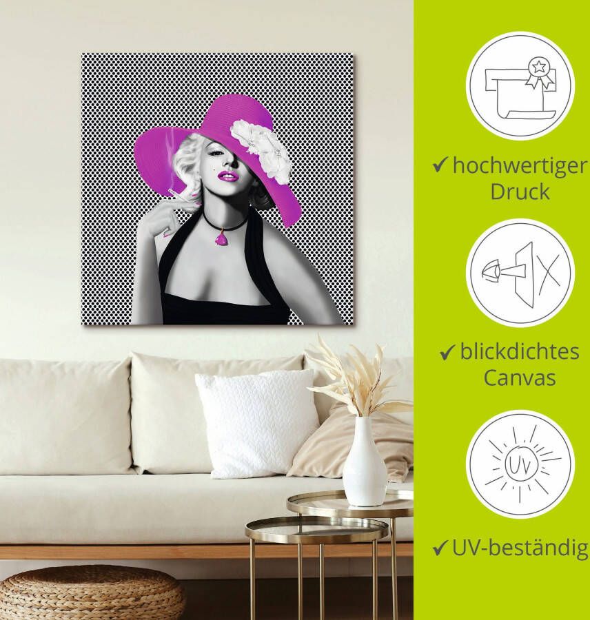 Artland Artprint Marilyn In popart als artprint op linnen poster muursticker in verschillende maten