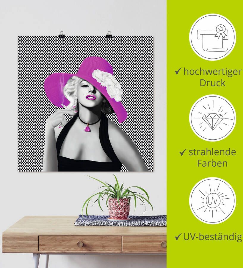 Artland Artprint Marilyn In popart als artprint op linnen poster muursticker in verschillende maten