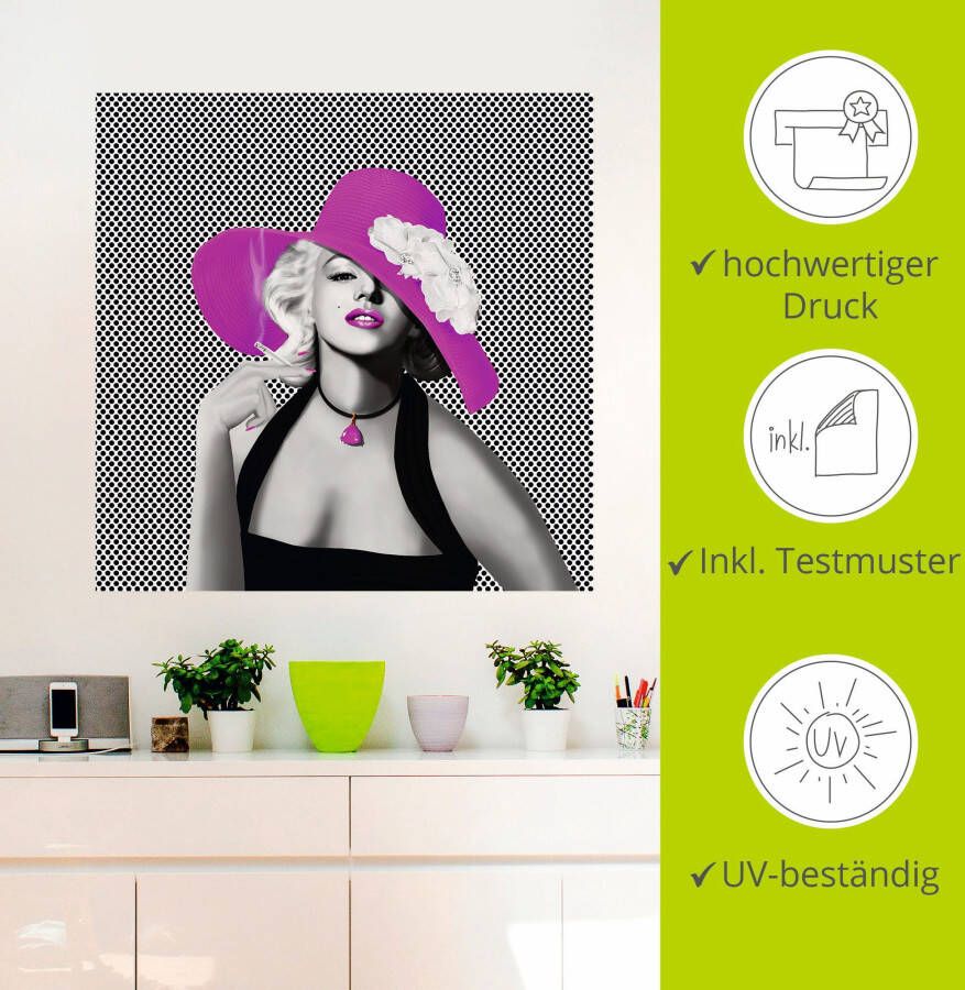 Artland Artprint Marilyn In popart als artprint op linnen poster muursticker in verschillende maten