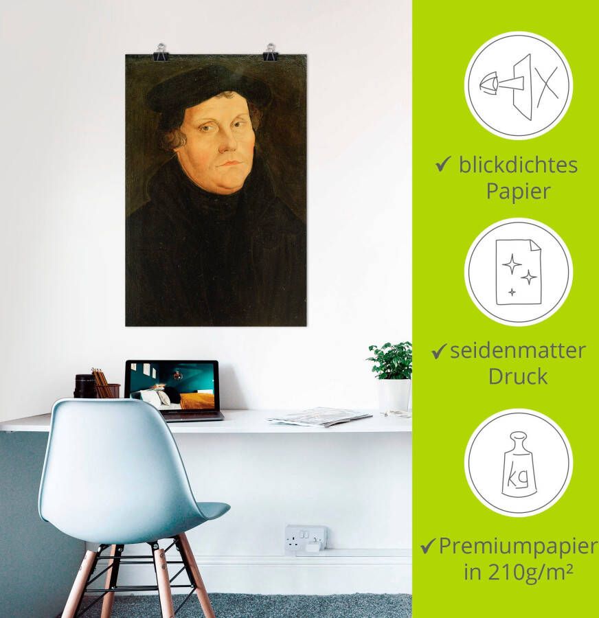 Artland Artprint Martin Luther als artprint op linnen poster in verschillende formaten maten