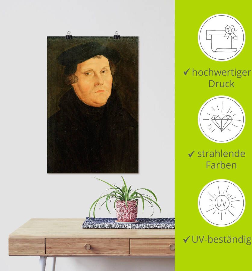 Artland Artprint Martin Luther als artprint op linnen poster in verschillende formaten maten