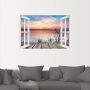 Artland Artprint Meer in de kleuren van de wolken als artprint op linnen poster muursticker in verschillende maten - Thumbnail 3