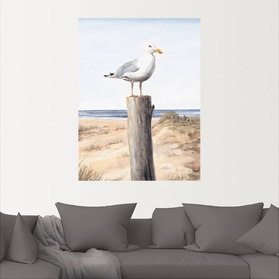 Artland Artprint Meeuw als artprint van aluminium artprint voor buiten artprint op linnen poster muursticker