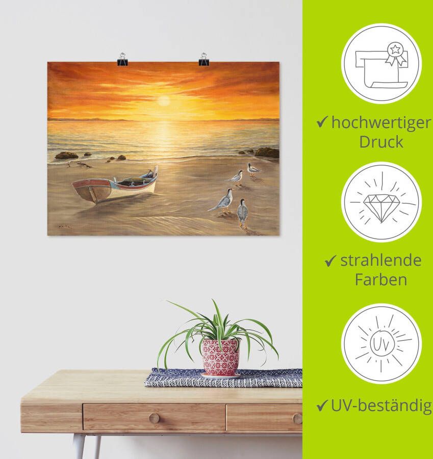 Artland Artprint Meeuwen als artprint van aluminium artprint voor buiten artprint op linnen poster in verschillende maten. maten