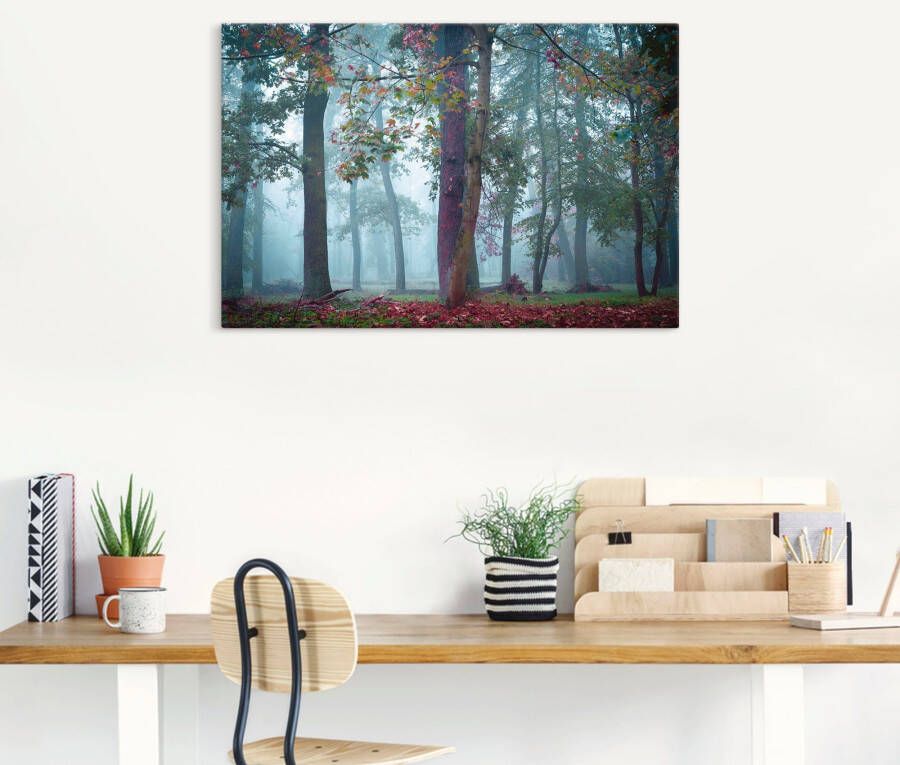 Artland Artprint Mist in het bos als artprint van aluminium artprint voor buiten poster muursticker in diverse maten formaten - Foto 2