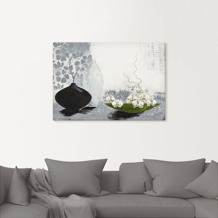 Artland Artprint Modern bol vat met orchideeën als artprint op linnen poster in verschillende formaten maten