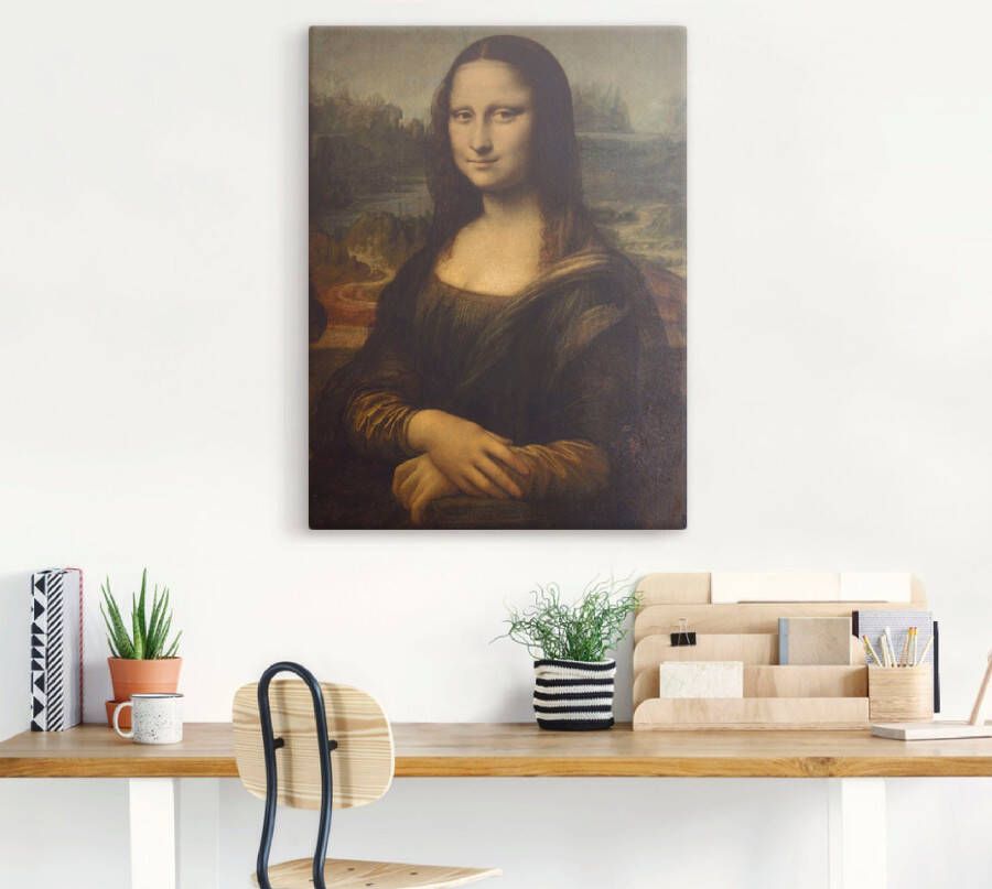 Artland Artprint Mona Lisa. Omstreeks 1503 als artprint op linnen poster in verschillende formaten maten