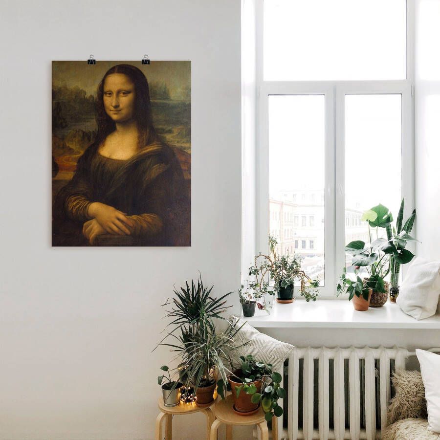 Artland Artprint Mona Lisa. Omstreeks 1503 als artprint op linnen poster in verschillende formaten maten