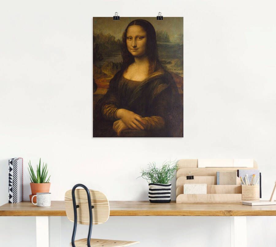 Artland Artprint Mona Lisa. Omstreeks 1503 als artprint op linnen poster in verschillende formaten maten - Foto 2