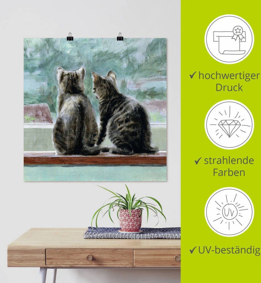 Artland Artprint Mooi uitzicht als artprint op linnen poster in verschillende formaten maten