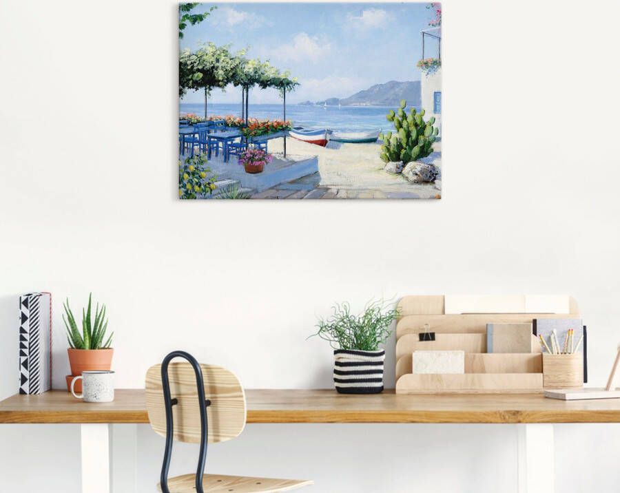 Artland Artprint Mooi uitzicht op zee als artprint op linnen muursticker in verschillende maten