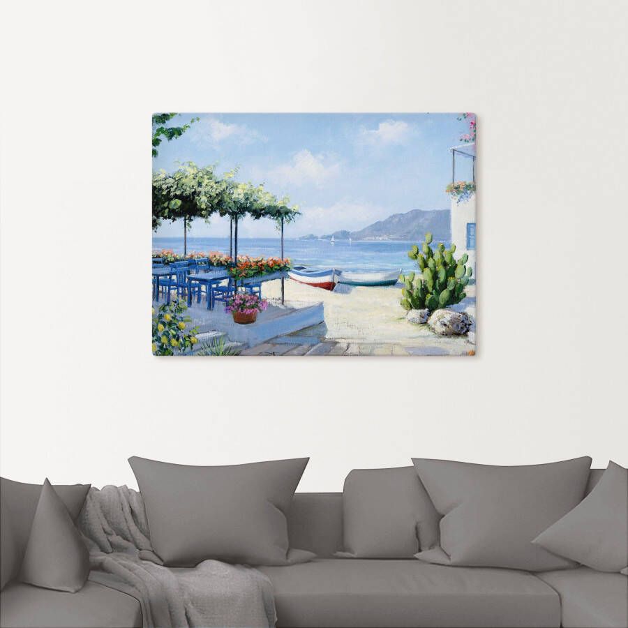 Artland Artprint Mooi uitzicht op zee als artprint op linnen muursticker in verschillende maten