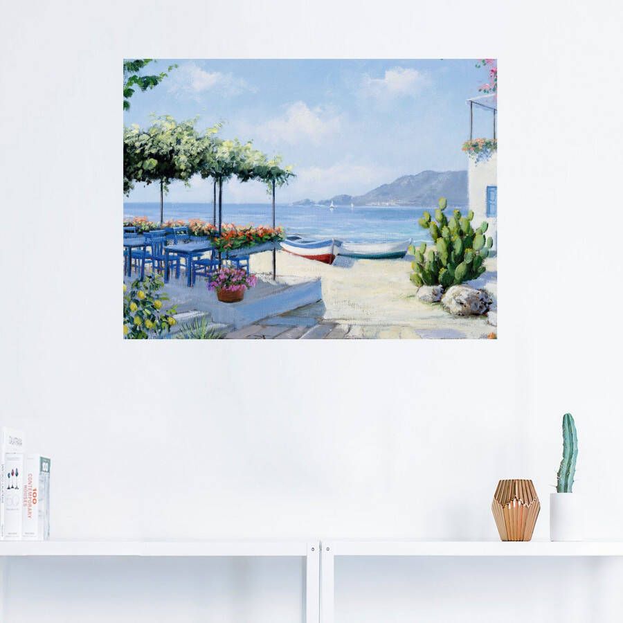 Artland Artprint Mooi uitzicht op zee als artprint op linnen muursticker in verschillende maten