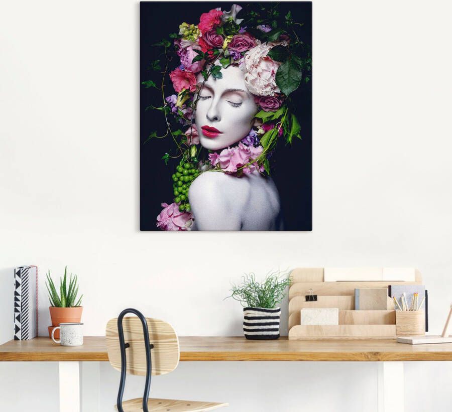 Artland Artprint Mooie Bloemenkoningin als artprint van aluminium artprint voor buiten artprint op linnen poster muursticker