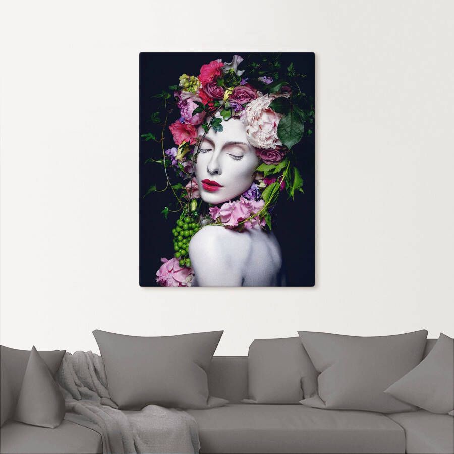 Artland Artprint Mooie Bloemenkoningin als artprint van aluminium artprint voor buiten artprint op linnen poster muursticker