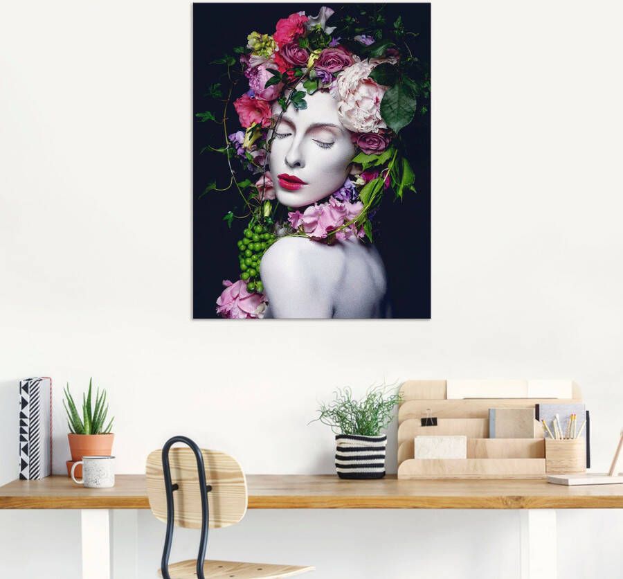 Artland Artprint Mooie Bloemenkoningin als artprint van aluminium artprint voor buiten artprint op linnen poster muursticker