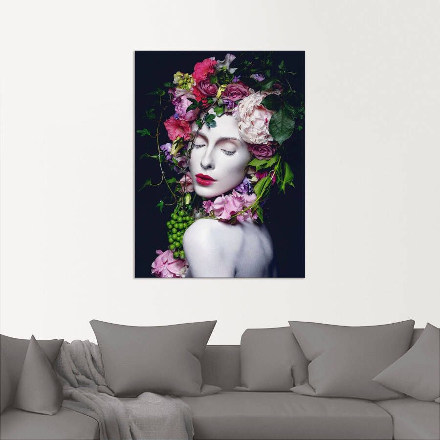 Artland Artprint Mooie Bloemenkoningin als artprint van aluminium artprint voor buiten artprint op linnen poster muursticker