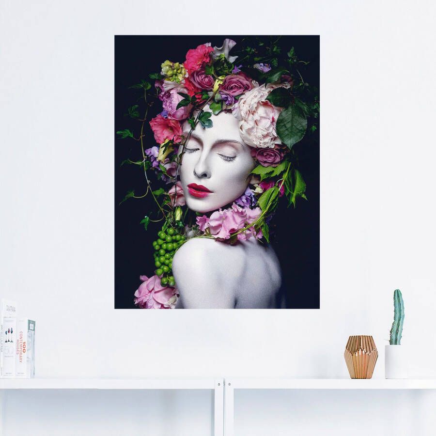 Artland Artprint Mooie Bloemenkoningin als artprint van aluminium artprint voor buiten artprint op linnen poster muursticker