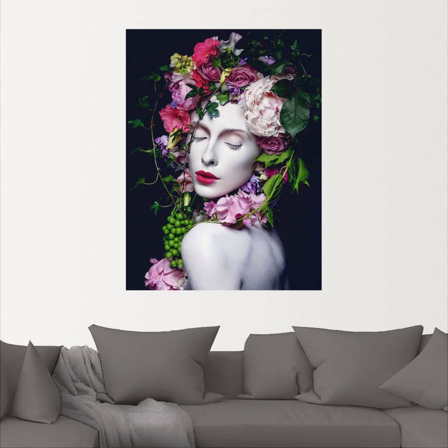 Artland Artprint Mooie Bloemenkoningin als artprint van aluminium artprint voor buiten artprint op linnen poster muursticker