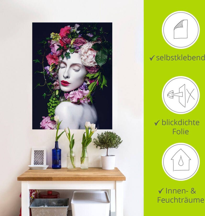 Artland Artprint Mooie Bloemenkoningin als artprint van aluminium artprint voor buiten artprint op linnen poster muursticker