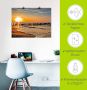 Artland Artprint Mooie zonsondergang aan het strand als artprint van aluminium artprint voor buiten artprint op linnen poster in verschillende maten. maten - Thumbnail 5