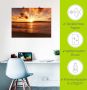 Artland Artprint Mooie zonsondergang strand als artprint op linnen poster muursticker in verschillende maten - Thumbnail 5