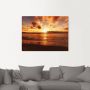 Artland Artprint Mooie zonsondergang strand als artprint op linnen poster muursticker in verschillende maten - Thumbnail 3