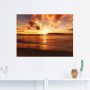 Artland Artprint Mooie zonsondergang strand als artprint op linnen poster muursticker in verschillende maten - Thumbnail 2