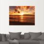 Artland Artprint Mooie zonsondergang strand als artprint op linnen poster muursticker in verschillende maten - Thumbnail 4