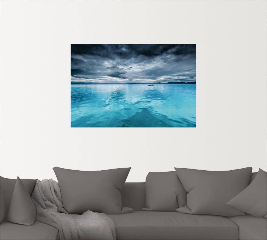 Artland Artprint Mystiek meer met boot als artprint van aluminium artprint voor buiten artprint op linnen poster in verschillende maten. maten - Foto 2