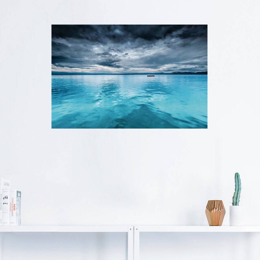 Artland Artprint Mystiek meer met boot als artprint van aluminium artprint voor buiten artprint op linnen poster in verschillende maten. maten - Foto 3