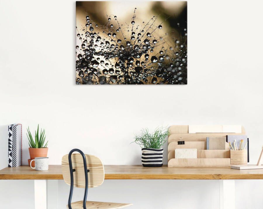 Artland Artprint Natte paardenbloem als artprint van aluminium artprint voor buiten artprint op linnen poster muursticker