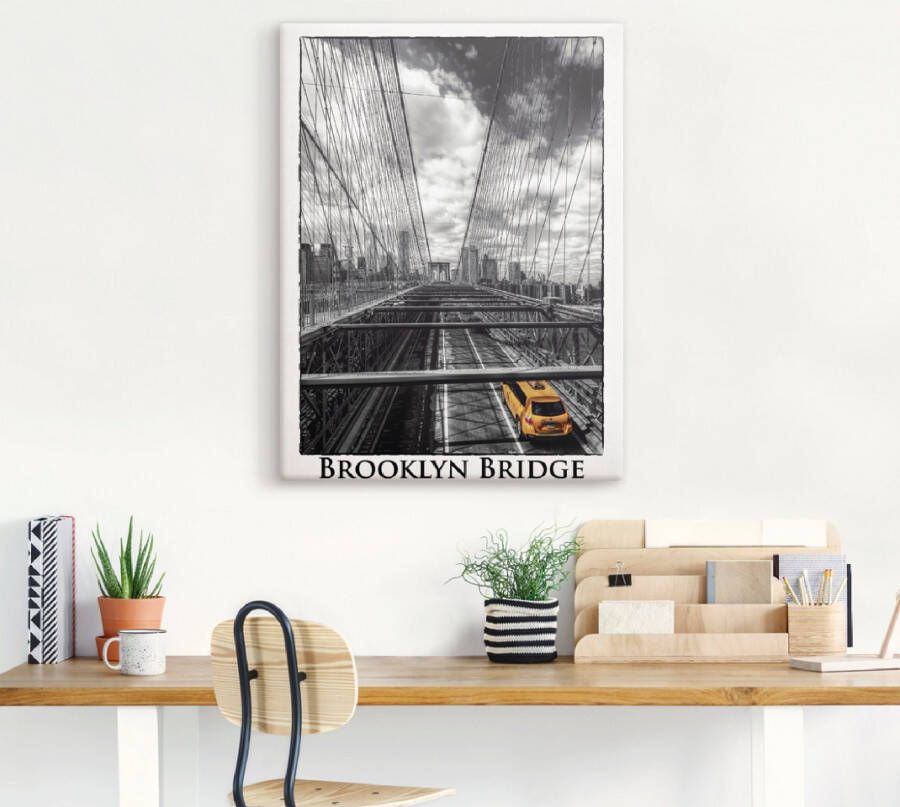 Artland Poster New York Brooklyn Bridge als artprint op linnen muursticker of poster in verschillende maten - Foto 2