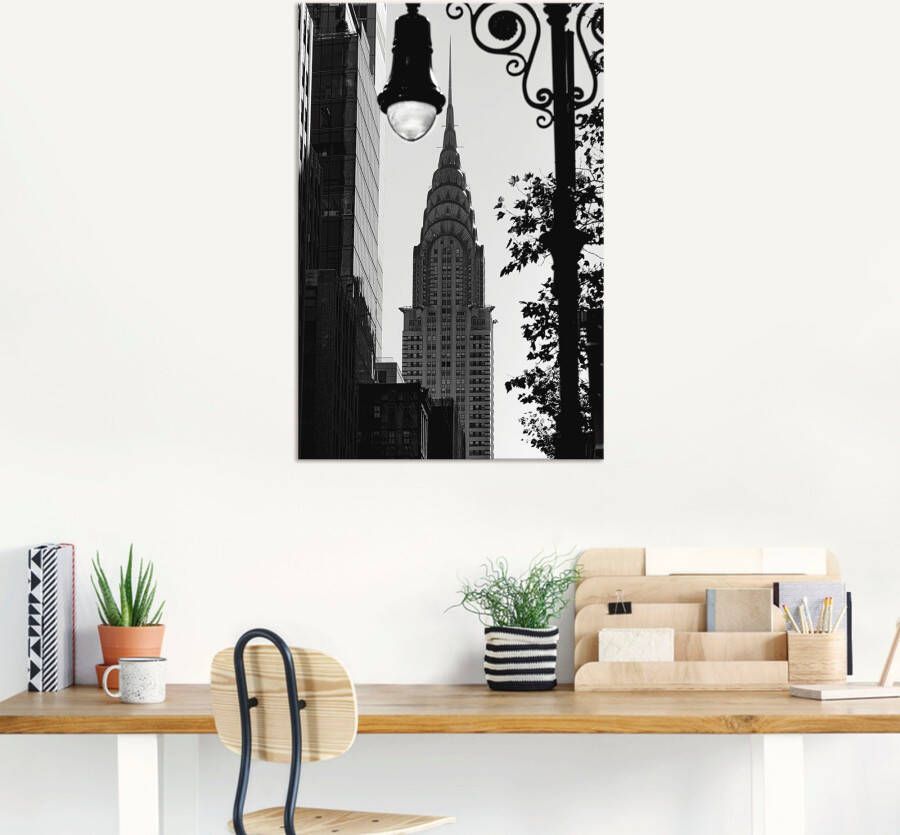 Artland Artprint New York Chrysler Building als artprint van aluminium artprint voor buiten poster in diverse formaten